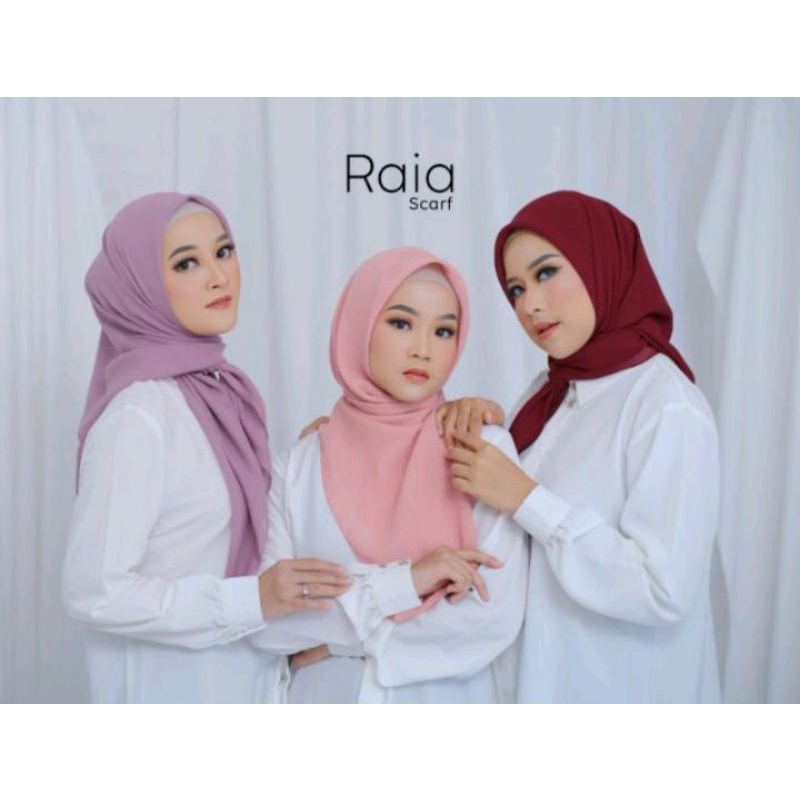 Hijab Segiempat Polos Raia Scraf ORI By Azamka