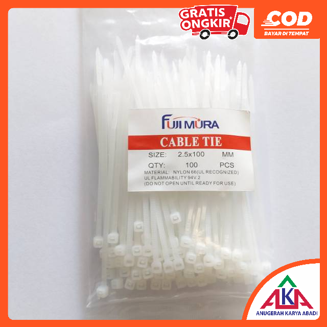 

GROSIR Kabel Tis / Cable Tie / Tali Pengikat Ties FujiMura 10cm