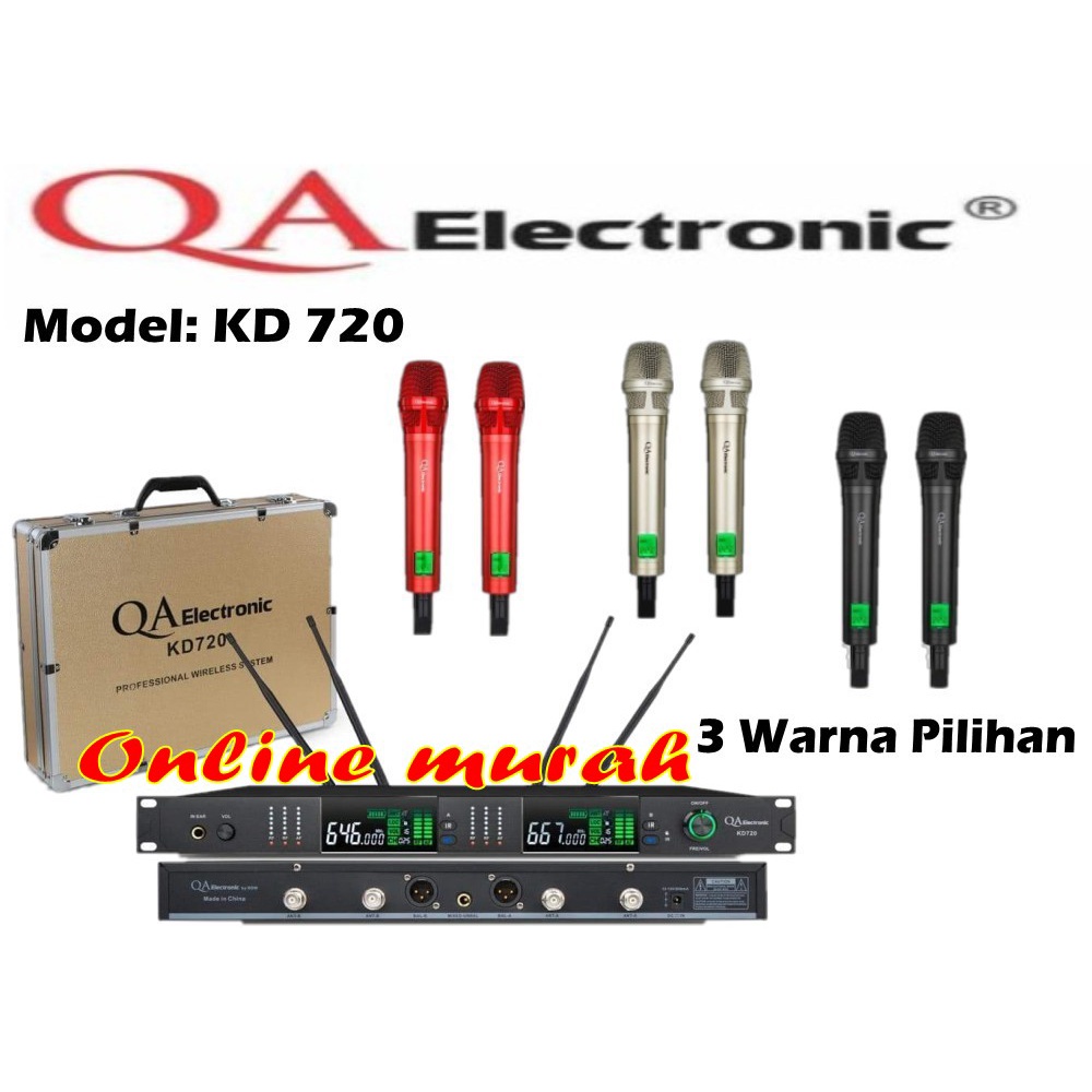 mic wireless qa electroik kd 720 qa electronik kd720 original 3 warna