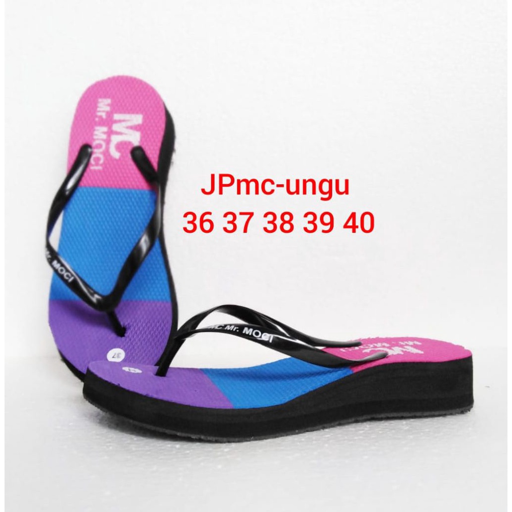 Sandal Wanita Wedges Ringan Japit Trendy / Sandal Distro Fation Wanita JPMC-Ungu