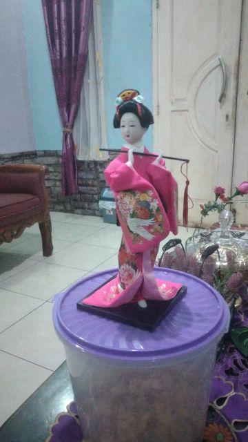 12 Inch Action Figure Kimono Geisha Gaya Jepang Vintage Warna Merah Mawar Untuk Dekorasi Rumah Chiwanji Home Decor