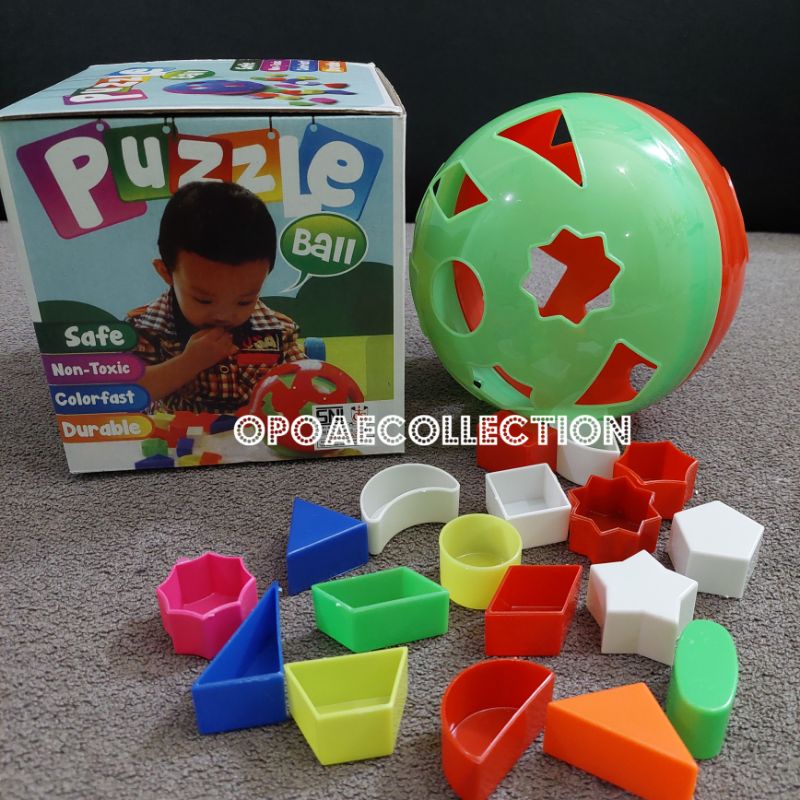 

mainan edukasi puzzel ball sorting geometri bulat kemasan kardus
