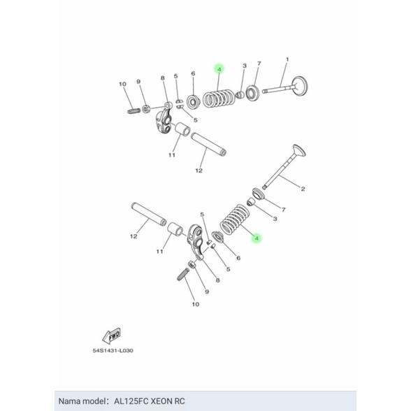 PER KLEP MIO J SOUL GT 115 XEON RC MIO M3 ASLI ORI YAMAHA 54P E2113 00