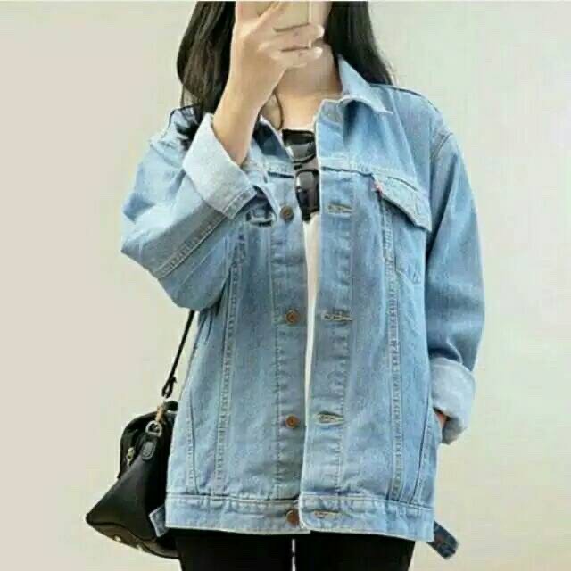 Terlaris Jaket Jeans Boy Friend / Jaket Jeans Oversize Wanita / Jaket Jeans Wanita