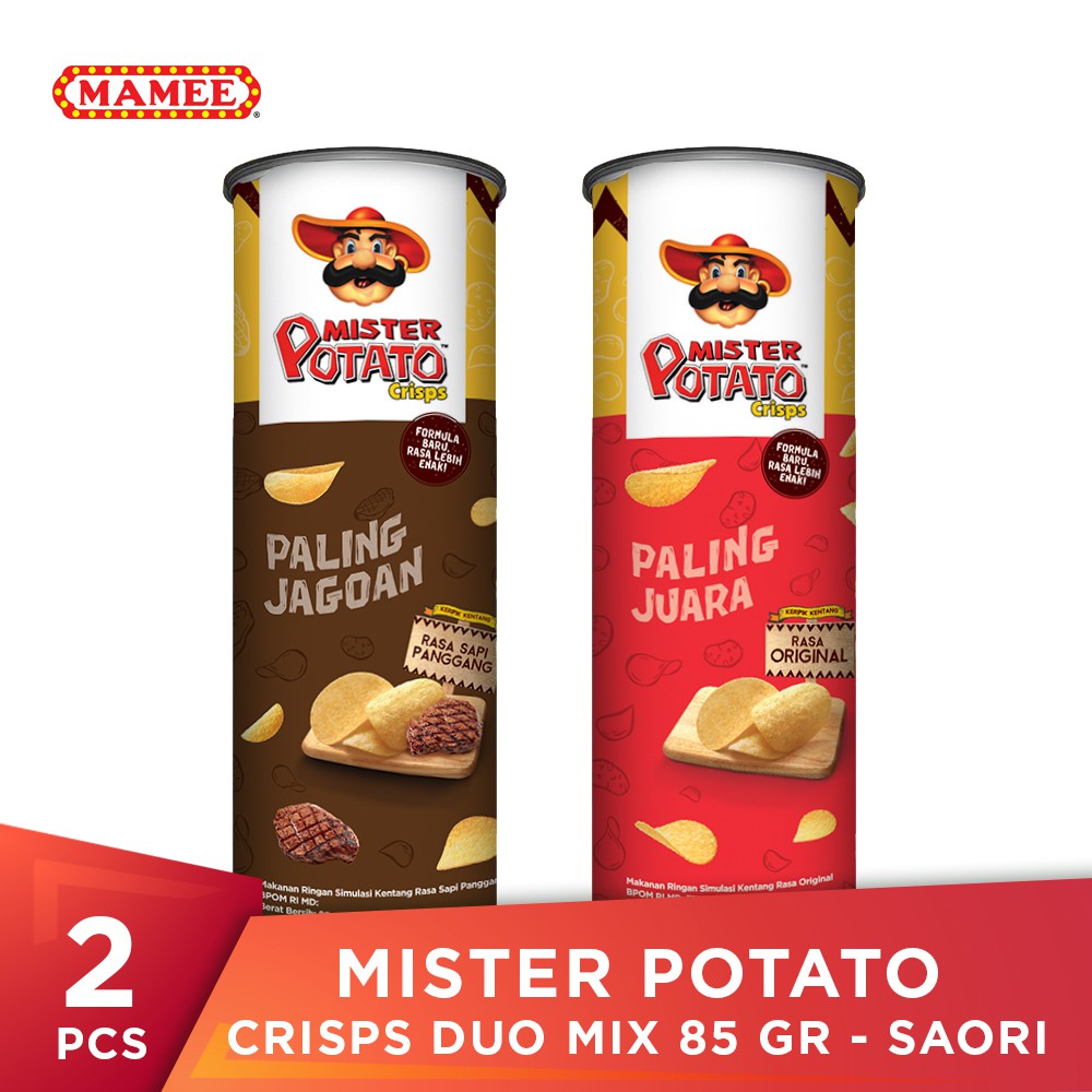 Mister Potato Crisps Duo Mix 85 gr - Saori | Shopee Indonesia