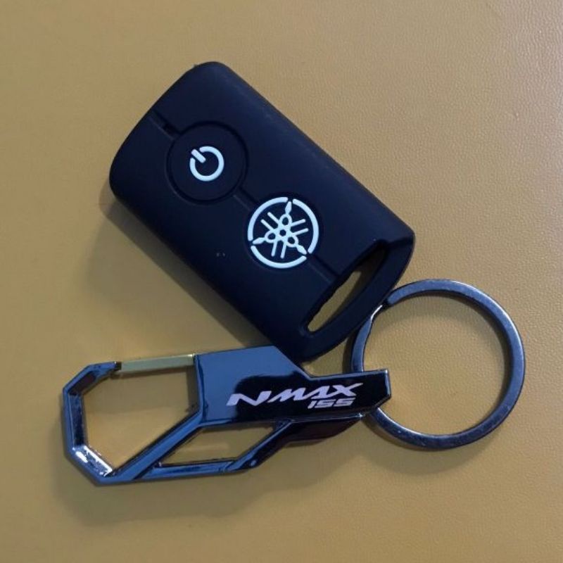 paket Gantungan kunci logo nmax + cover silikon remote smart key gantungan kunci aerox filano fazzi