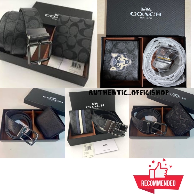 [KIRIM SEKARANG] Dompet Coach Pria feat Belt Coach New Edition