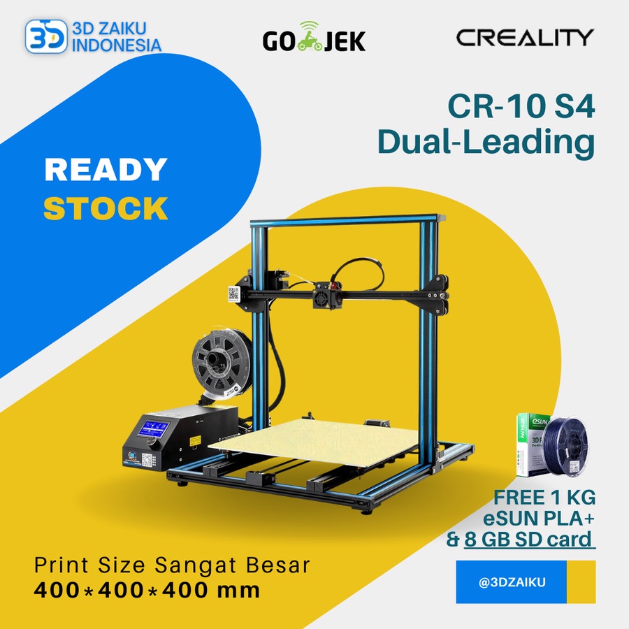 3D Printer Ukuran Besar Creality CR-10 S4 Dual-Leading Screw Original