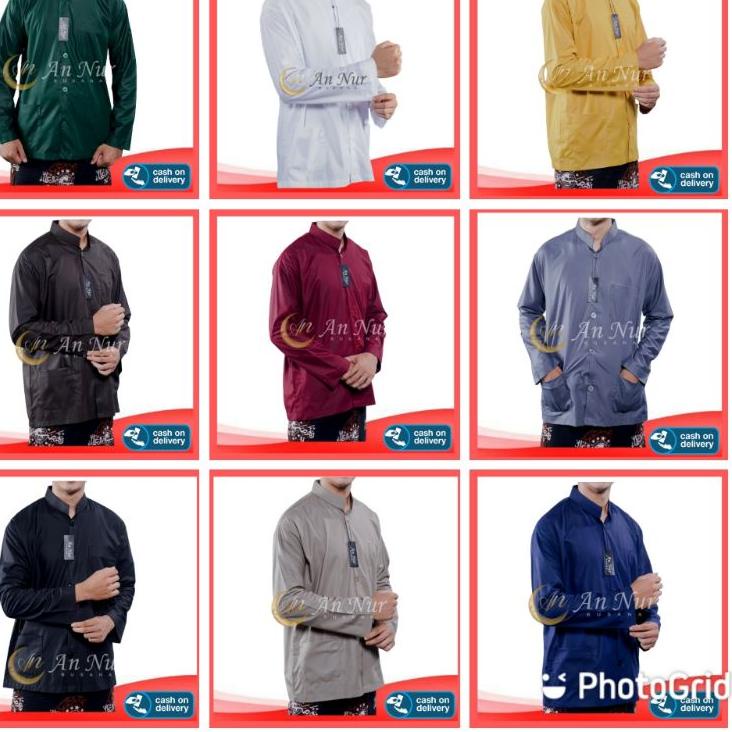 Terbaru.. BAJU KOKO LENGAN PANJANG HAIBAH MODEL AMMU MERK AN NUR  UKURAN BESAR JUMBO XXL XXXL