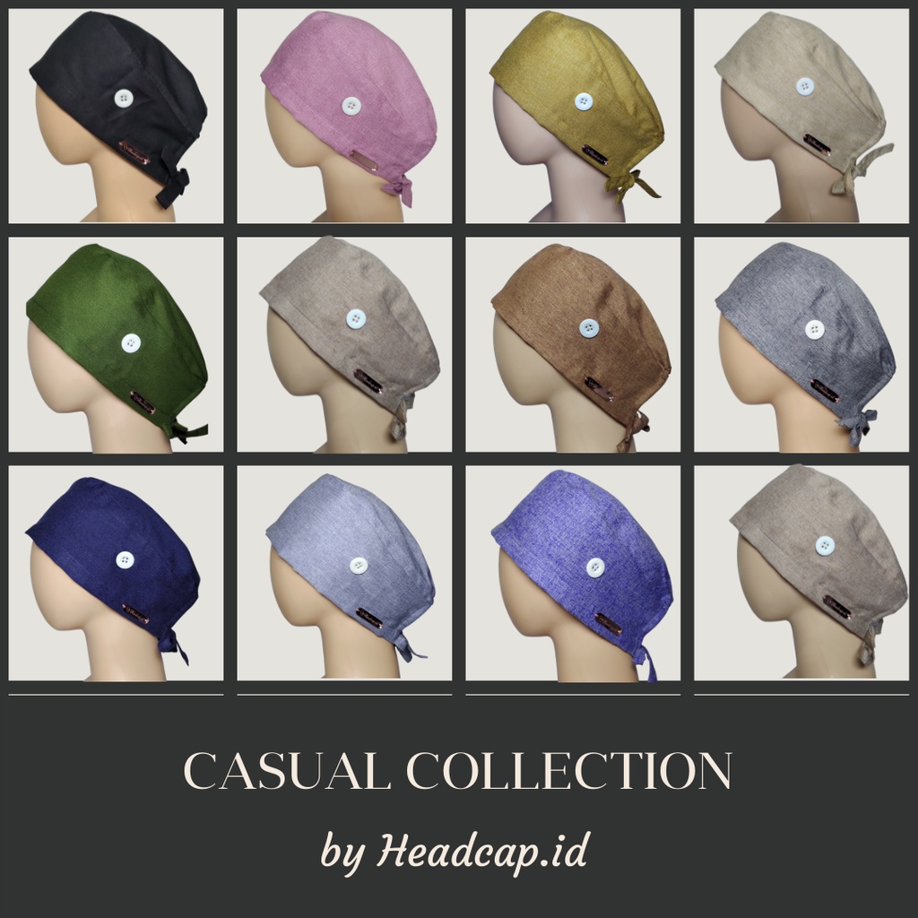 TERMURAH HEADCAP / TOPI BEDAH / TOPI OPERASI / TOPI MEDIS / SURGICAL CAP / HEAD CAP/ HAIR CAP TOPI D