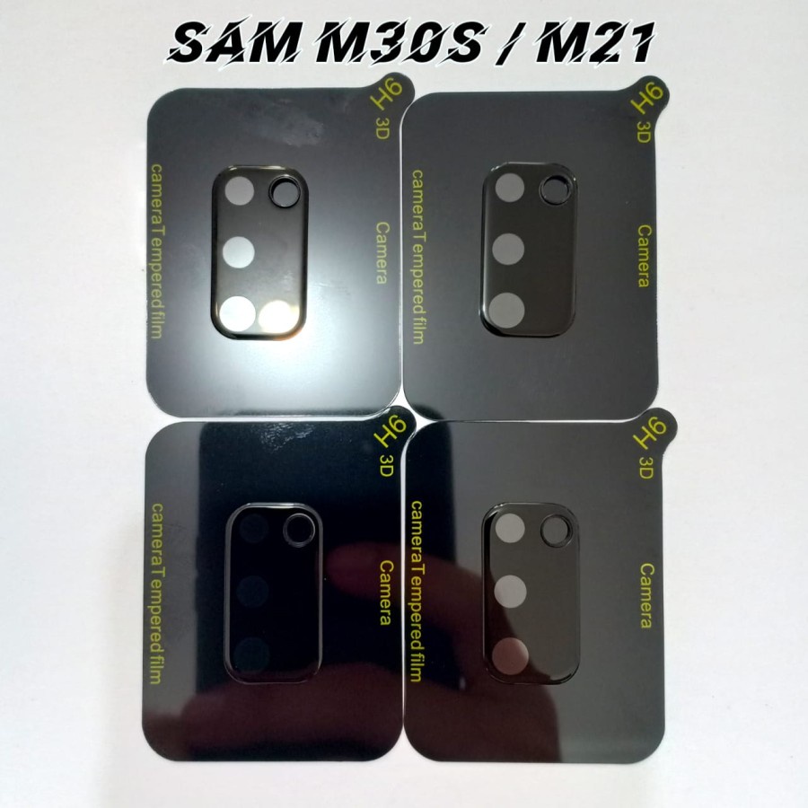 TEMPERED GLASS ANTI GORES KAMERA FULL BLACK SAMSUNG GALAXY M21 - FA