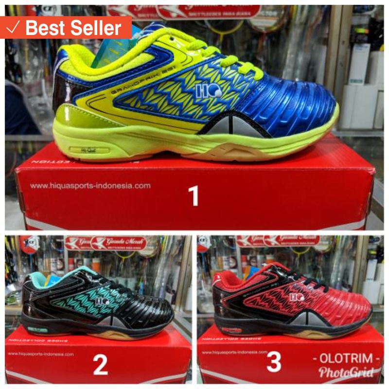 Sepatu Sport Olahraga murah awet kuat / Sepatu Badminton Anak HiQua GrandPrix Junior Jr