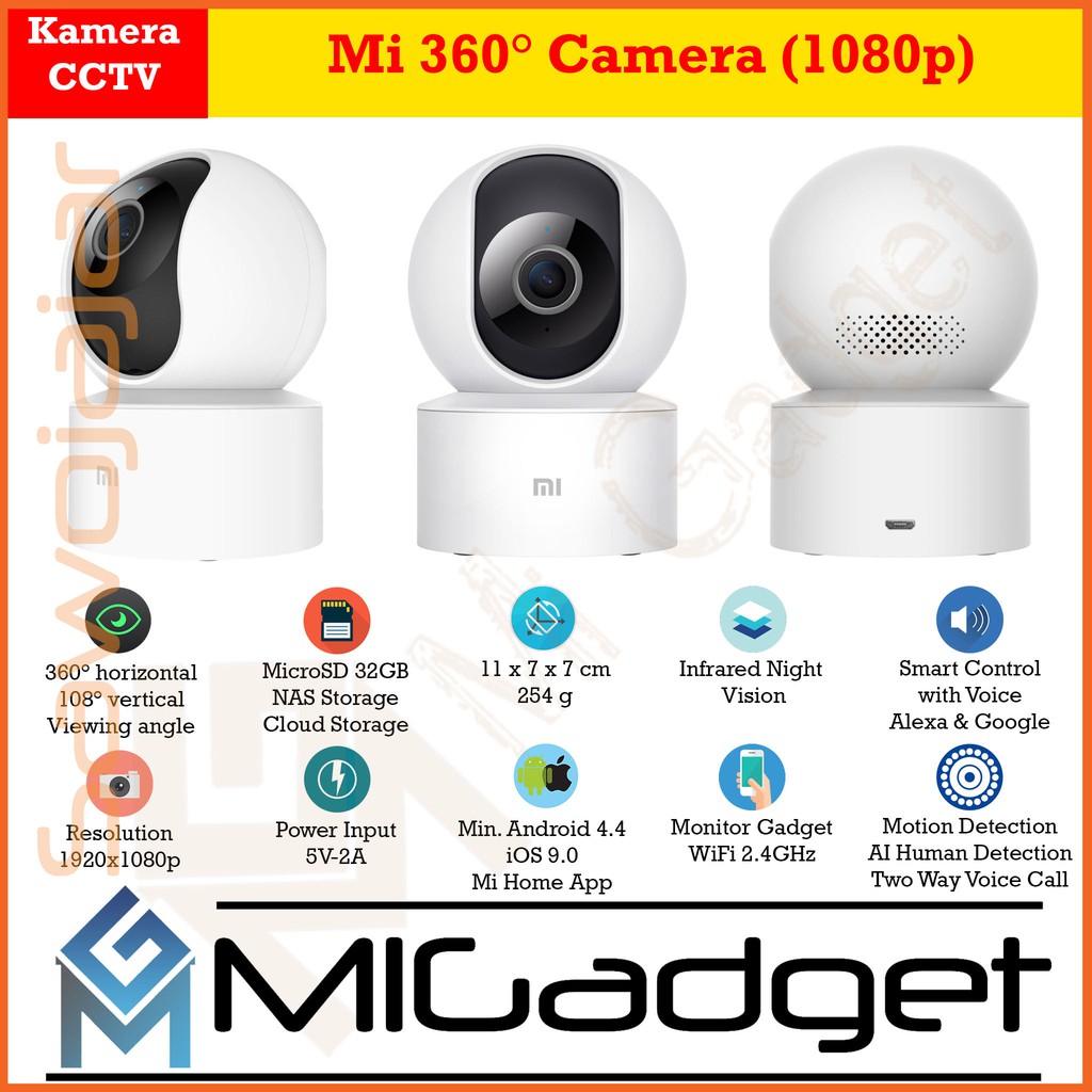 Xiaomi CCTV 360° Camera (1080p) Kamera CCTV IP Camera
