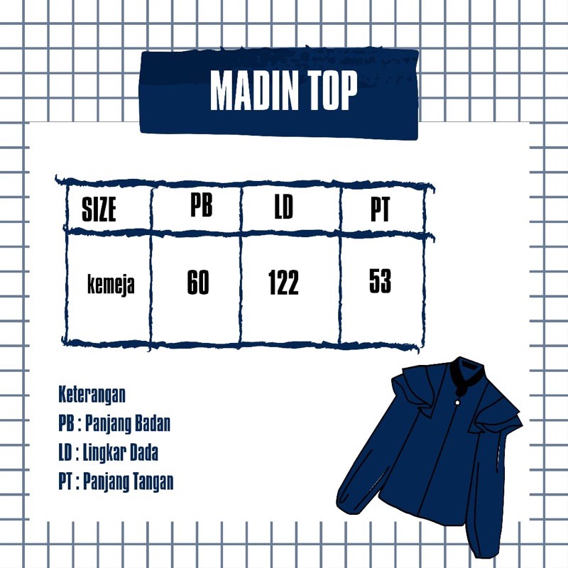 KEMEJA OVERSIZE DEWASA / MADIN TOP