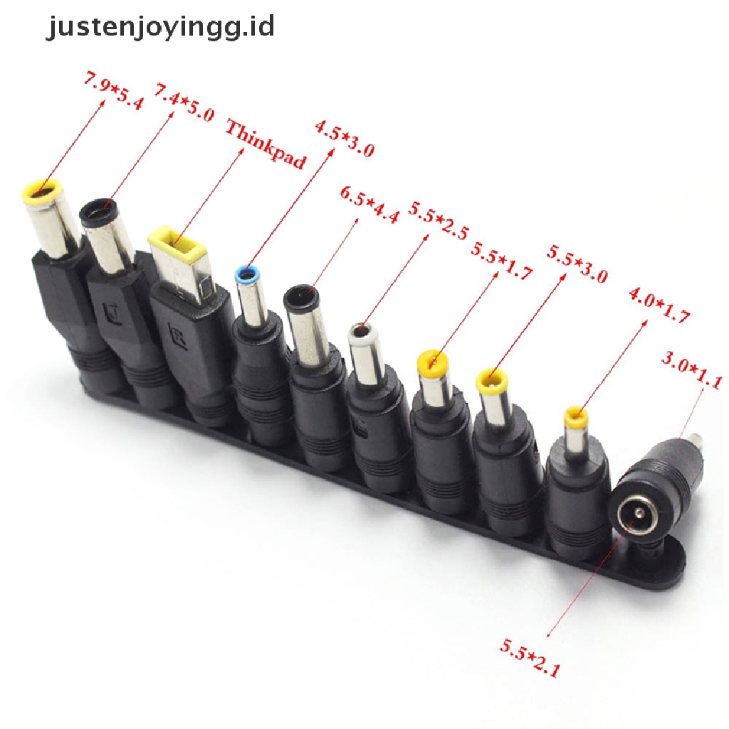 // justenjoyingg.id // Tips Universal Jack DC 5.5mmx2.1mm Connectors Charger Converter Laptop Adapter ~