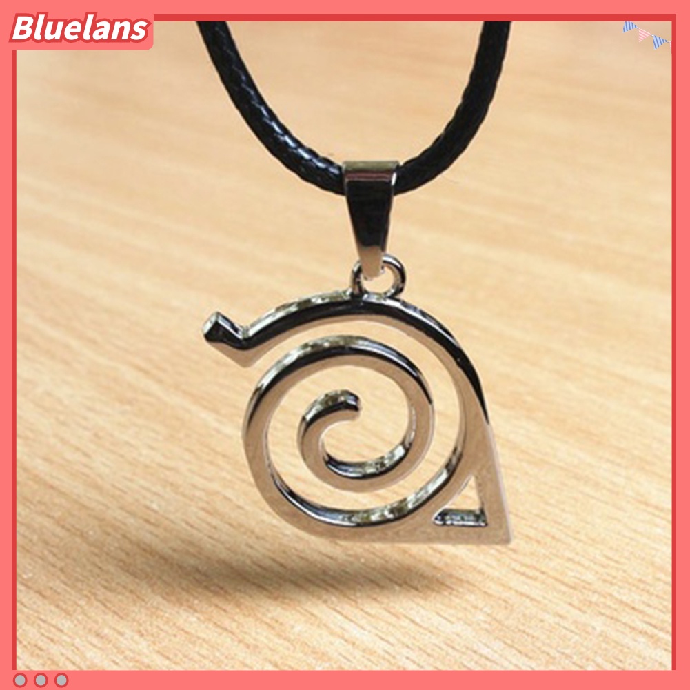 Bluelans Unique Unisex Metal Anime Naruto Logo Pendant Necklace Cosplay Hokage Accessory