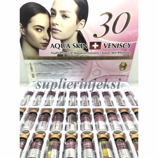 Cream | New 30 Aqua Skin Veniscy Whitening Suntik Infus Pemutih Tubuh Putih 8