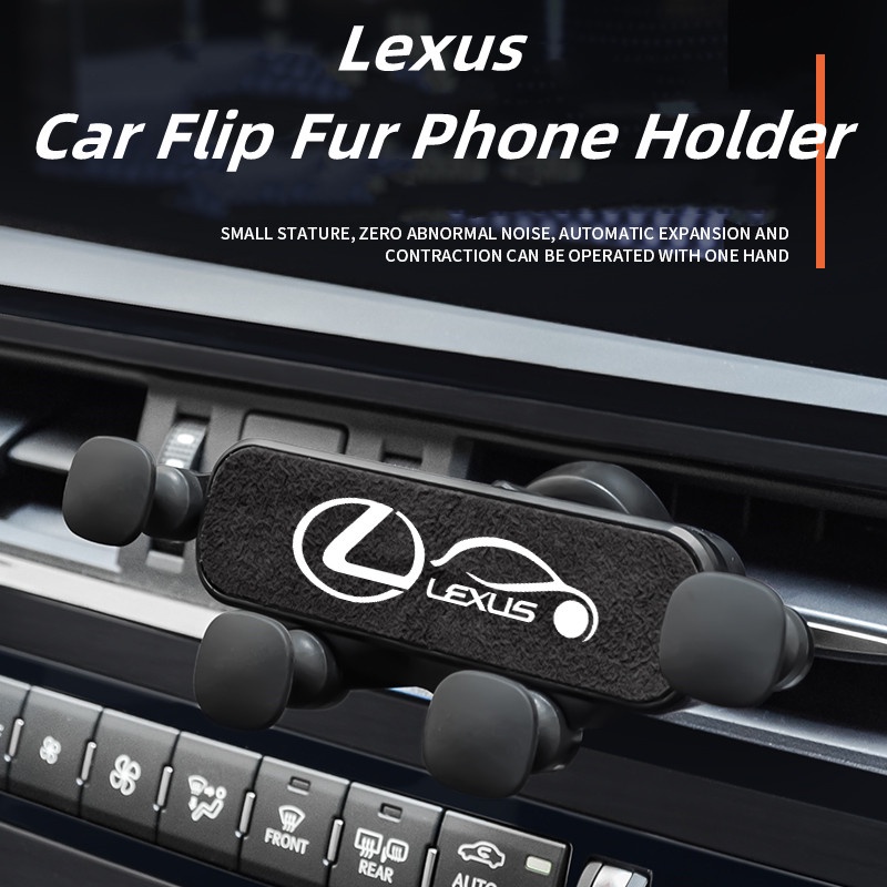 Lexus Holder Handphonegps Navigasi Model Flip Bahan Bulu Italia Untuk Mobil ES RX270 GS LS400 GX LX