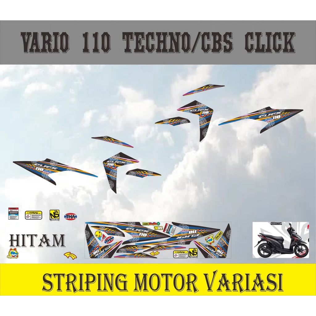 striping stiker motor vario 110 techno/cbs click