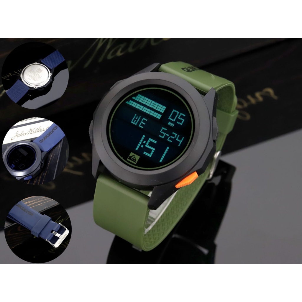 Jam tangan Sporty Quicksilver Digital Rubber Cowok