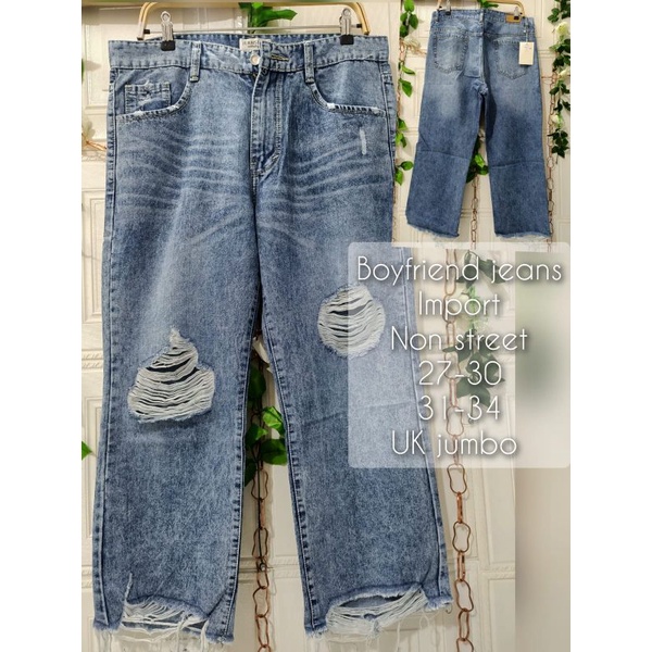 SALE celana jeans import boyfriend sobek
