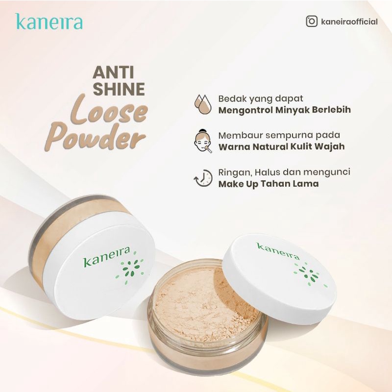 KANEIRA ANTI SHINE LOOSE POWDER / Bedak Tabur Matte &amp; Oil / Bedak Pencerah Wajah / G