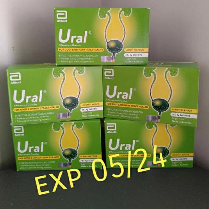 ural effervescent granules - 28sachets per box ---Terbaru---