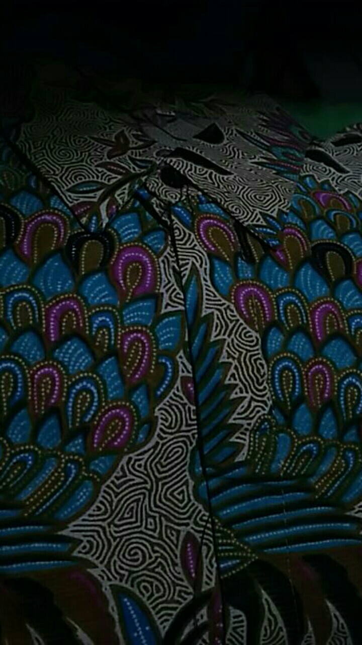 ( Gamis Jumbo ) Batik Couple Keluarga Sania Ruffle Ori Ndoro Jowi Dnt Motif Merak Tosca