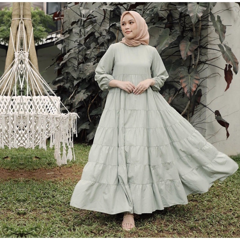 Finna Sage Green Dress Hijabchic