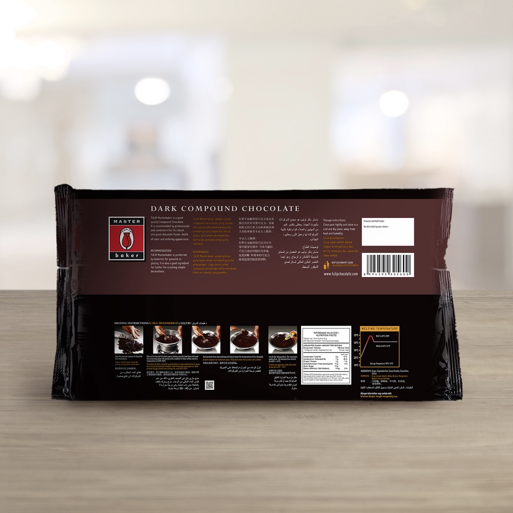 

LAKU Tulip Masterbaker Dark Compound Chocolate 5Kg