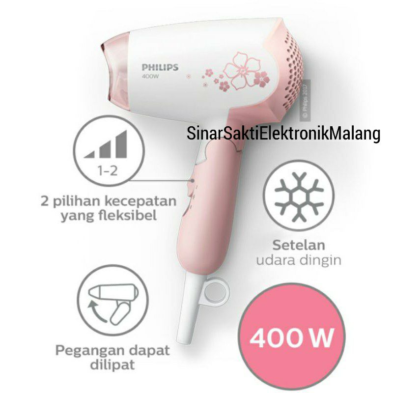 Hairdryer Philips Hair Dryer HP8108 HP 8108 Pengering Rambut Travel Low Watt