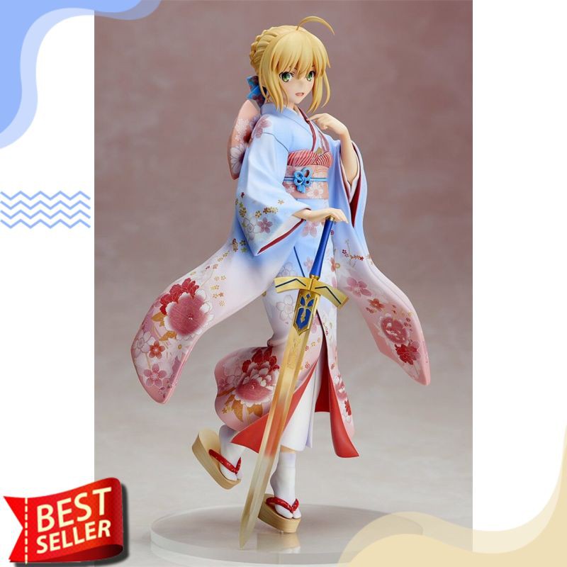 Action Figure Kartun Anime Gambar 25 Cm Fate Stay Night Saber Kimono Ver. Pvc Koleksi Mainan Brinque