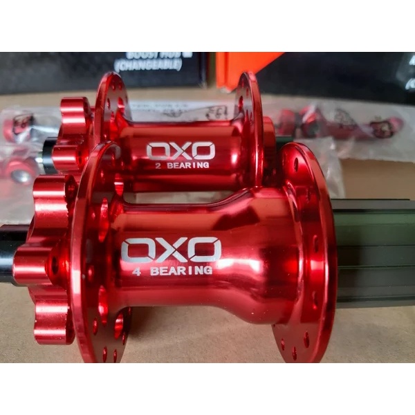 hub freehub oxo 28 hole 4 sealed bearing RED - hub jangkrik 28h kualitas bearing bagus