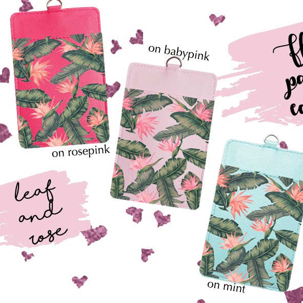 

SOUVENIR WEDDING ID CARD HOLDER CUSTOM LEAF AND ROSE