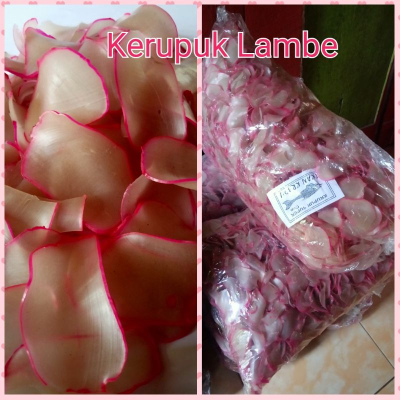 Kerupuk Lambe / merah bibir (cap ikan kerapu) Mentah | 250 gr