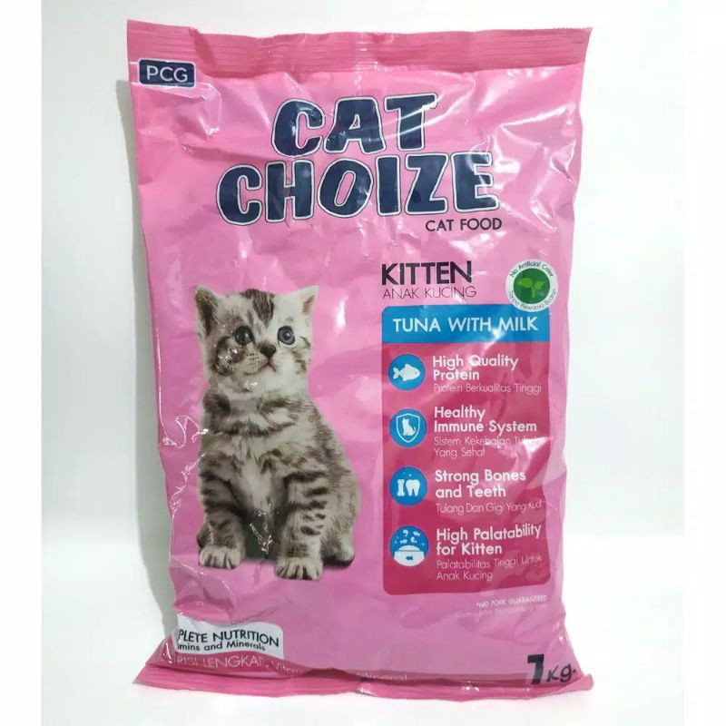 cat choize kitten 1kg tuna with milk or salmon with milk 1kg 1 kg or 500gr ripek