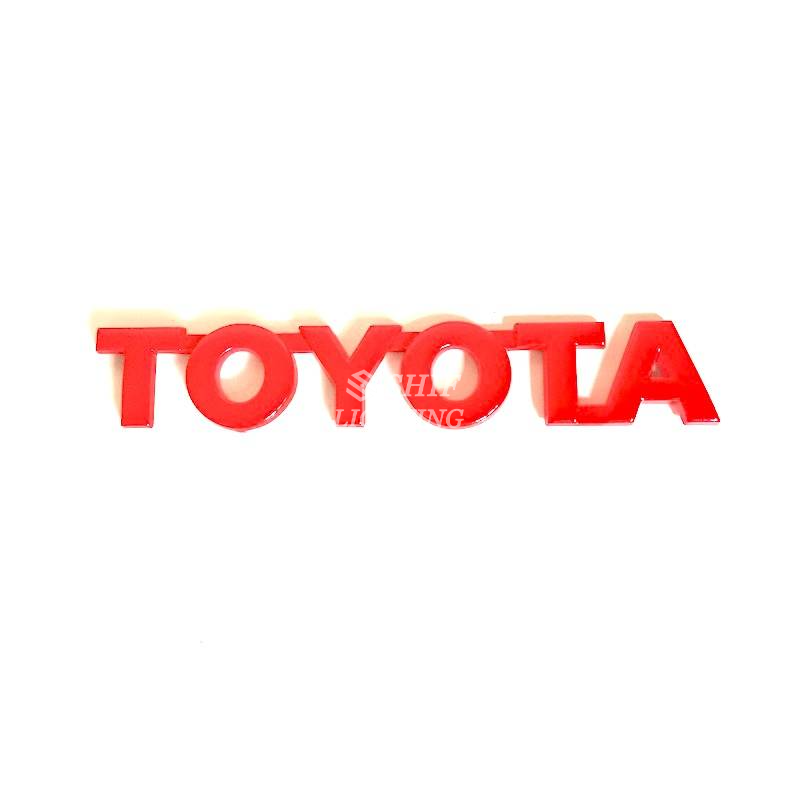 1pc Stiker Emblem Logo Toyota Hilux Bahan Abs Warna Krom / Hitam / Merah Untuk Bagasi Belakang Mobil