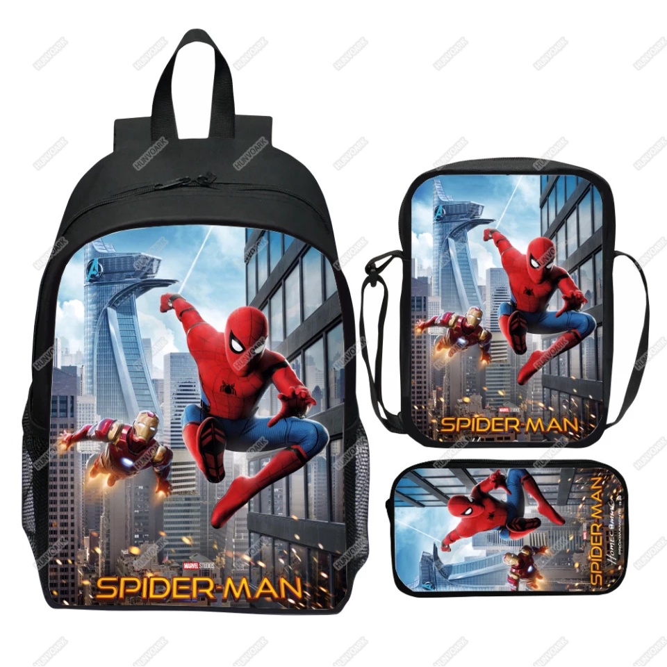 TAS RANSEL ANAK SATU PAKET / TAS RANSEL KARAKTER ANAK SEKOLAH / TAS SUPERHERO PRINTING