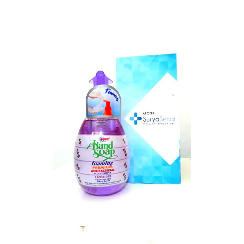 Yuri Hand Soap Foaming Lavender Pump 410ml Refill 375 ml