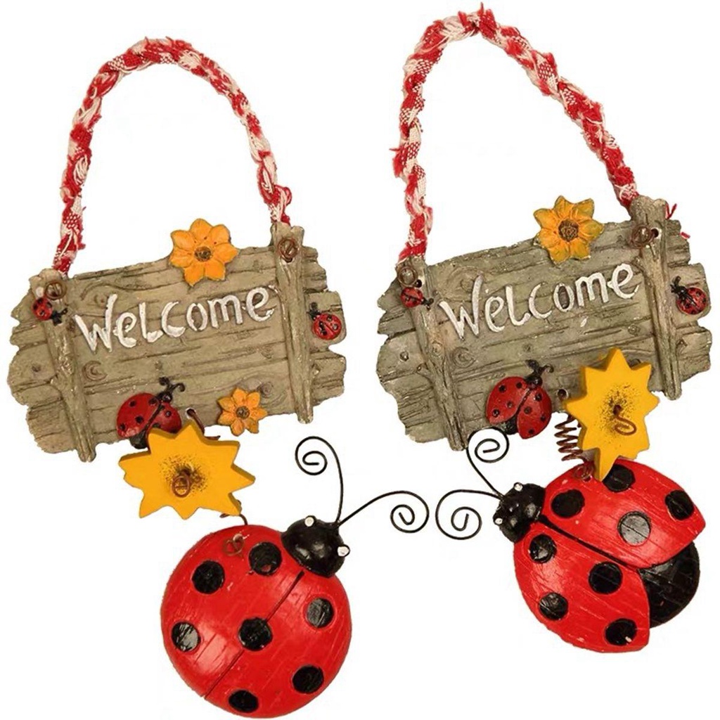 [Elegan] Doorplate Teras Adorable Spring Ladybug Decor