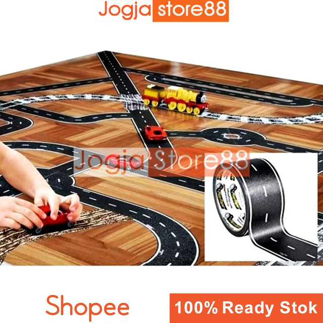 

Lakban Lintasan Mainan Anak Play Tape Road Jalan Raya - Black