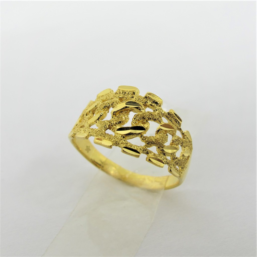 Cincin anak dan dewasa emas asli kadar 700 70% 22 2 gr padat wanita kerawang kuning gold 11 12 13 14 15 16 17 18 19