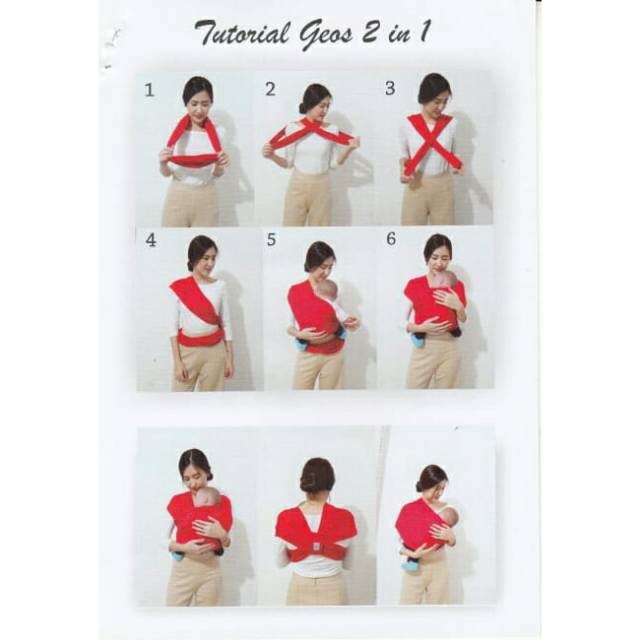 Gendongan anak/Geos babycare 2 in 1 M, L dan XL