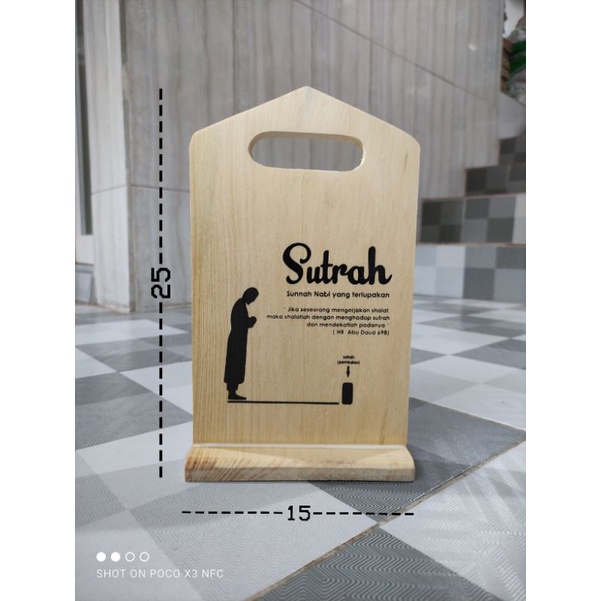 Sutrah Sholat / Sutroh / Pembatas Shof Sholat 25x15cm (non finishing)