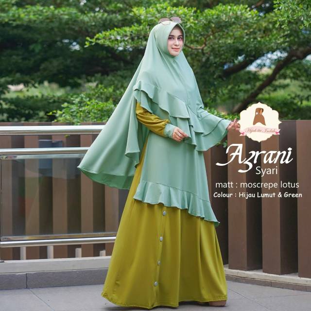 Azrani Syari Set, setelan Syari, hijab syari, baju syari, muslim Syari, gamis Syari, setelan Syari