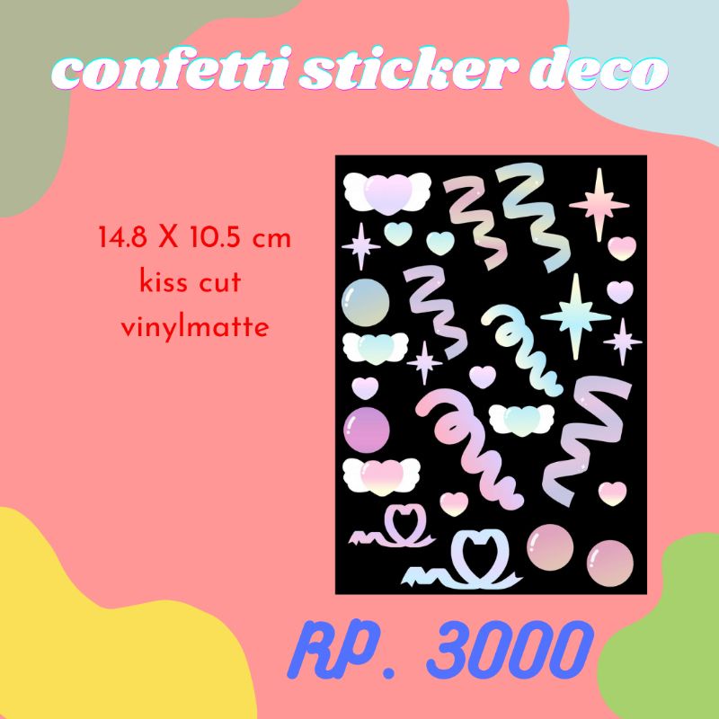 

Sticker Sheet Confetti Deco (Kiss Cut)