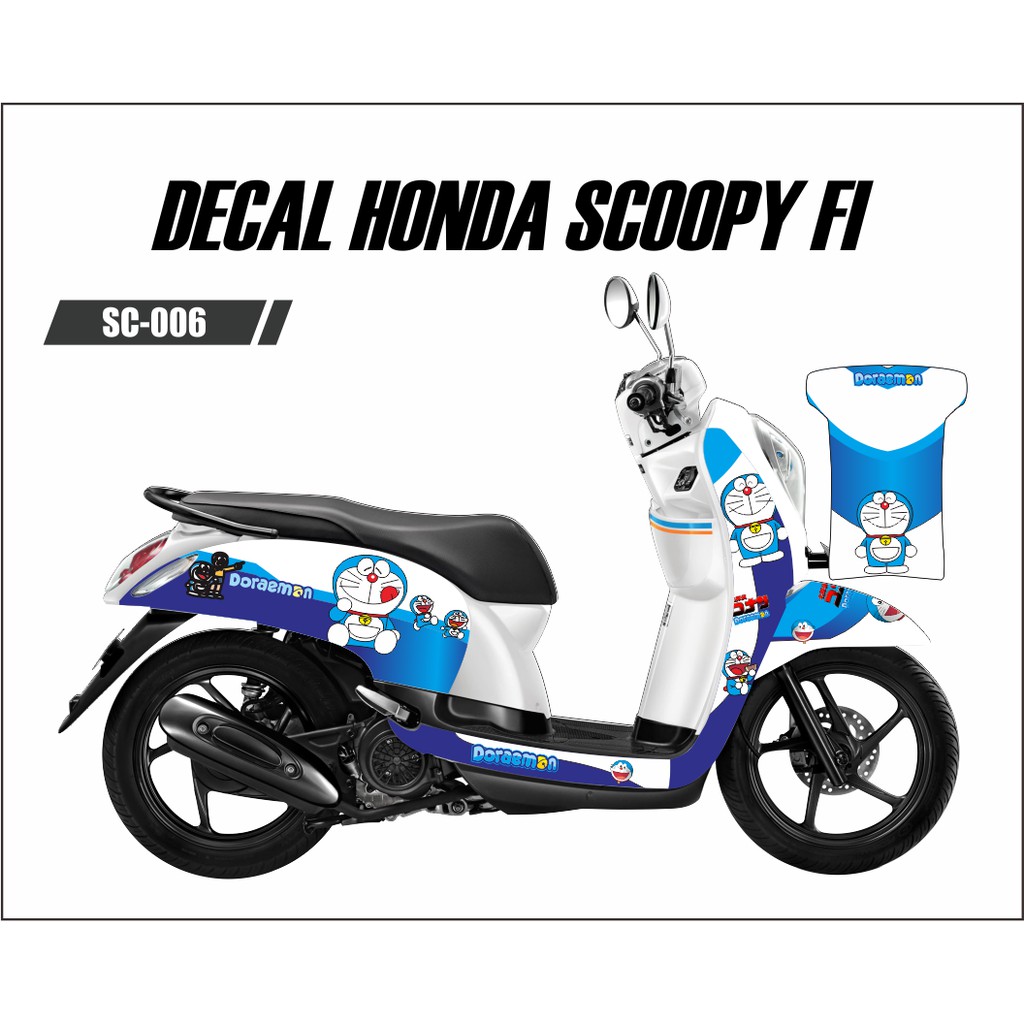 Sticker Decal Honda Scoopy FI Full Body Doraemon Shopee Indonesia