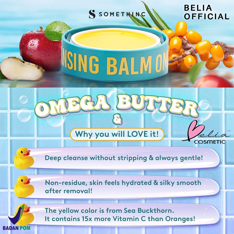 ❤ BELIA ❤ SOMETHINC Omega Butter Deep Cleansing Balm | Cleansing Balm | Pembersih Make Up (✔BPOM)
