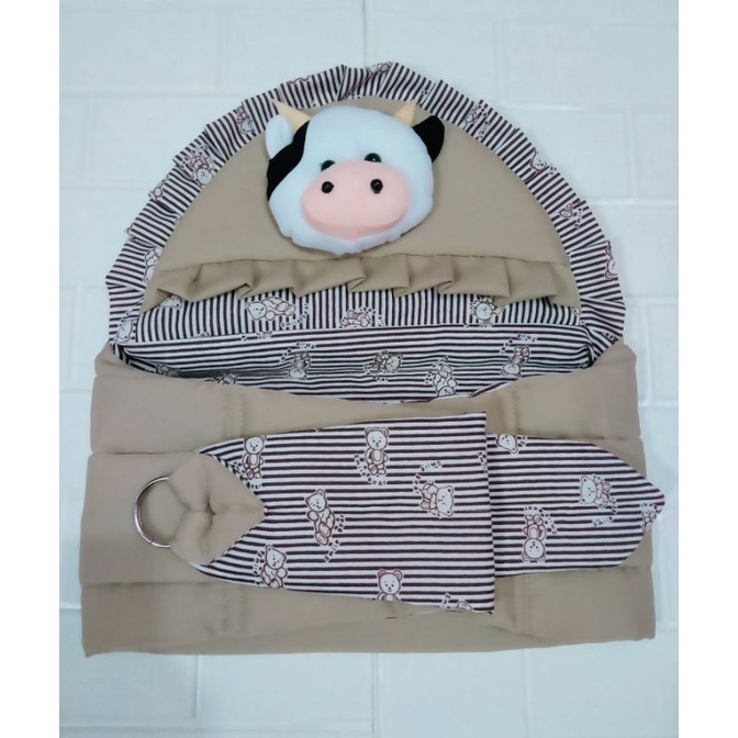 2 IN 1 Selimut Boneka Sapi Dan Gendongan Samping Boneka Sapi Terlaris