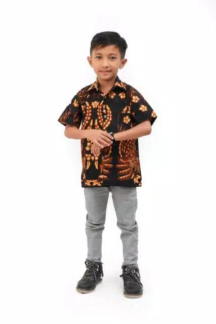 Baju Setelan Batik Keluarga Motif Cendrawasih Kuning / Bisa Pisah Batik Anak